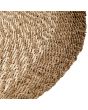 Woven Seagrass and Palm Leaf Swirl Design Round Rug