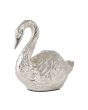 Shiny Silver Metal Swan Ornament