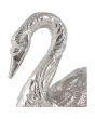 Shiny Silver Metal Swan Ornament