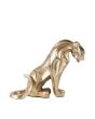 Shiny Gold Metal Jaguar Statue