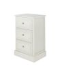 Ascot Pine Wood Grey 3 Drawer Bedside Chest