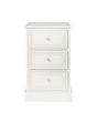 Ascot Pine Wood Grey 3 Drawer Bedside Chest