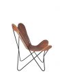 Admiral Leather and Iron Butterfly Chair