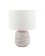 Alina White Dot Design Small Stoneware Table Lamp - Base Only