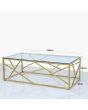 Amber Gold Metal Coffee Table