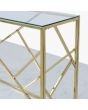 Amber Gold Metal Console Table