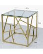Amber Gold Metal Side Table