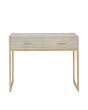 Ambroso Shagreen Effect and Gold Metal 2 Drawer Dressing Table
