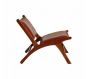 Antique Brown Angled Lounger Chair