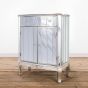 Antonia Shabby Champagne Silver Mirrored Cabinet