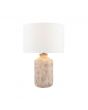 Aster Grey Textured Flower Stoneware Table Lamp - Base Only