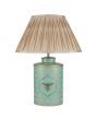 Blue & Gold Honeycomb Hand Painted Metal Table Lamp - Base Only