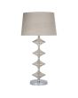 Boutique Metal Base & Lustre Glass Table Lamp - Faux Silk Shade