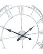 Calgary Grey Metal Round Wall Clock