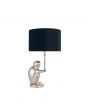 Capuchin Antique Silver Metal Monkey Table Lamp - Base Only