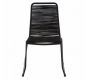 Cecil Full Black Rope Dining Chair