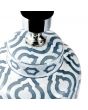 Celia Grey and White Pattern Ceramic Table Lamp - Base Only