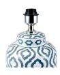 Celia Grey and White Pattern Ceramic Table Lamp - Base Only