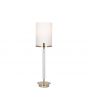 Champagne Gold Metal and Marble Effect Table Lamp with White Shade