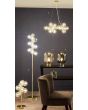 Champagne Metal Lustre Glass 8 Ball Table Lamp