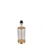 Clear Glass and Champagne Metal Table Lamp - Base Only