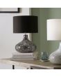 Evie Silver and Black Mosaic Mirror Table Lamp