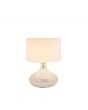 Evie Silver and White Mosaic Mirror Table Lamp