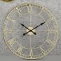 Gold and Black Hands Metal Wall Clock
