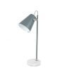 Grey and Satin Nickel Task Table Lamp with Marble Base