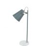 Grey and Satin Nickel Task Table Lamp with Marble Base