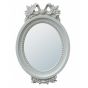 Grey/Blue Oval Ribbon Mirror