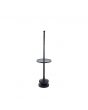 Hemi Dark Wash Wood Floor Lamp with Table - Base Only
