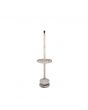 Hemi Vintage Grey Wood Floor Lamp with Table - Base Only