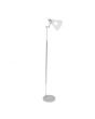 Industrial Concrete and Brushed Chrome Floor Lamp