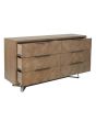 Irina Brown and Grey Patterned 6 Drawer Chest