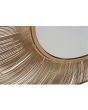 Jacob Gold Metal Wire Round Wall Mirror