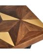 Lakota Recycled Wood and Brass Metal Console Table