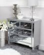 Maria Silver Wood and Mirrored 4 Drawer Chest