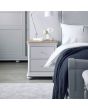 Mendes Soft Grey 2 Drawer Bedside Cabinet 