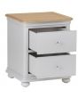 Mendes Soft Grey 2 Drawer Bedside Cabinet 