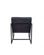 Mica Steel Grey Leather and Iron Arm Chair