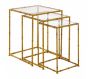 Miguel Gold Finish Steel Nesting Tables