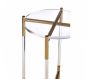Milly Gold and Clear Side Table
