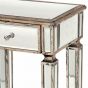 Mirrored Antique/Distressed 1 Drawer Side Table