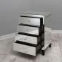 Mirrored Bedside Chest with Bevelled Edge