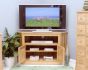 Modern Light Oak Corner Television Cabinet