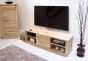 Modern Light Oak Mounted Widescreen Television Cabinet