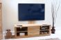 Modern Light Oak Mounted Widescreen Television Cabinet