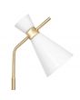 Modern Mia White Glass and Gold Metal Table Lamp