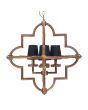 Moroccan Antique Brass Metal Four Shade Pendant
